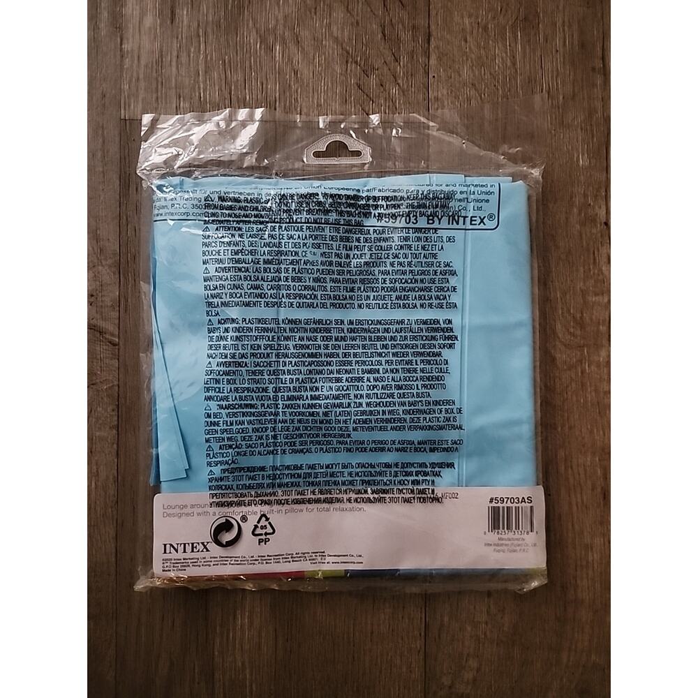INTEX ECONOMAT MAT #59703 Inflatable Floating Pool Lounge Raft Air Blue New - Picture 2 of 2